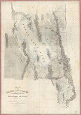 Map of the Great Salt Lake and Adjacent Country in the Territory of Utah - 1850